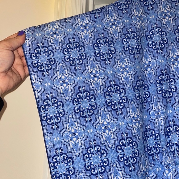 CABANA LIFE GORGEOUS BLUE GEOMETRIC SWIMSUIT COVER UP SZ SMALL - Picture 5 of 7